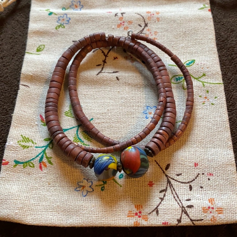 Boho wrap beaded anklet
